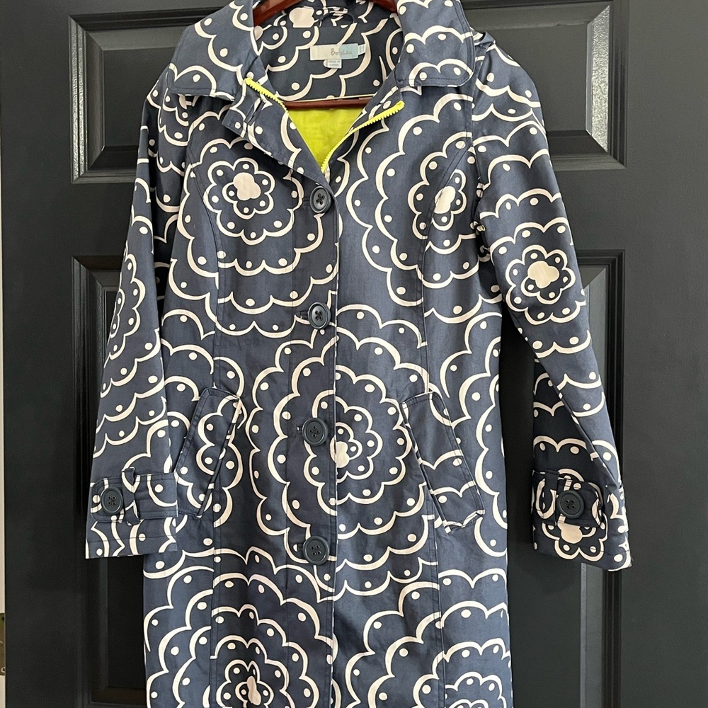 Boden Hooded Raincoat/Trench coat- US 6R